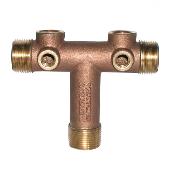 1"X4-1/2" BR TANK TEE-2HOLE NL
